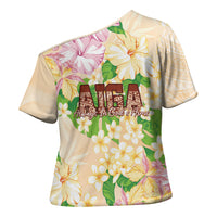 Samoa AIGA Floral Theme Cross Shoulder Shirt Always In God's Arms