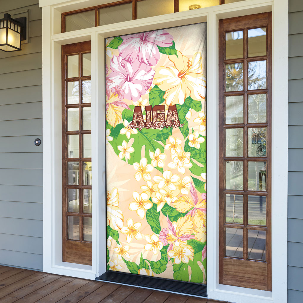 Samoa AIGA Floral Theme Door Cover Always In God's Arms
