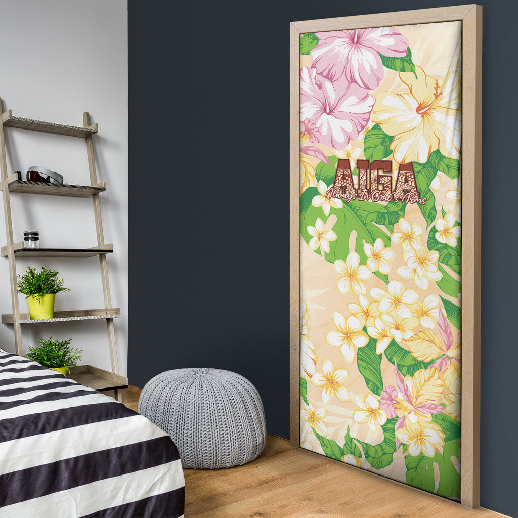 Samoa AIGA Floral Theme Door Cover Always In God's Arms