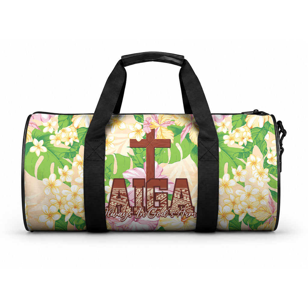 Samoa AIGA Floral Theme Duffle Bag Always In God's Arms
