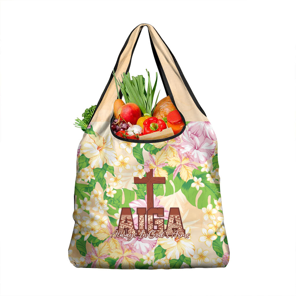 Samoa AIGA Floral Theme Grocery Bag Always In God's Arms