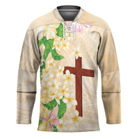 Samoa AIGA Floral Theme Hockey Jersey Always In God's Arms