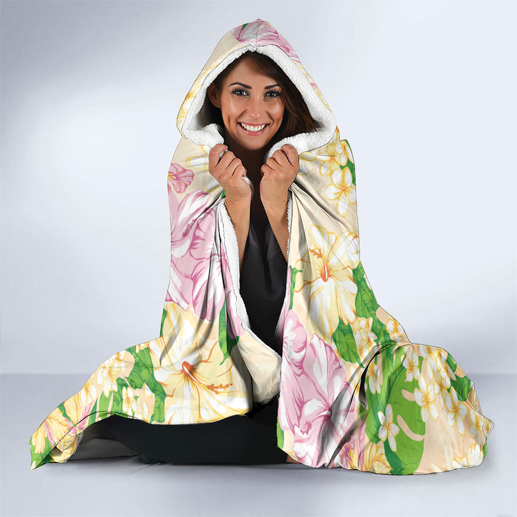 Samoa AIGA Floral Theme Hooded Blanket Always In God's Arms