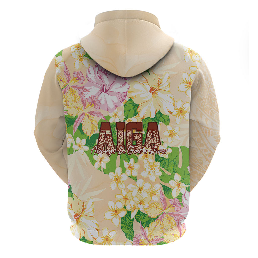Samoa AIGA Floral Theme Hoodie Always In God's Arms
