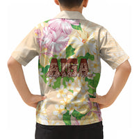 Samoa AIGA Floral Theme Kid Hawaiian Shirt Always In God's Arms