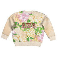Samoa AIGA Floral Theme Kid Ugly Christmas Sweater Always In God's Arms