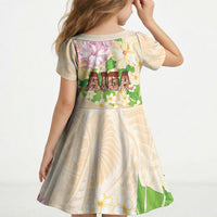 Samoa AIGA Floral Theme Kid Short Sleeve Dress Always In God's Arms