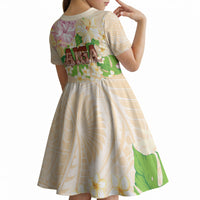 Samoa AIGA Floral Theme Kid Short Sleeve Dress Always In God's Arms