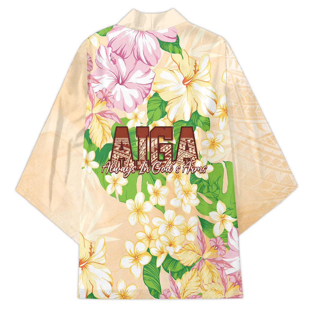 Samoa AIGA Floral Theme Kimono Always In God's Arms