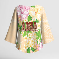 Samoa AIGA Floral Theme Kimono Sleeve Blouse Always In God's Arms