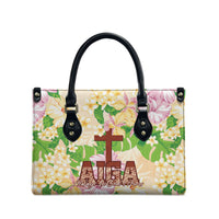 Samoa AIGA Floral Theme Leather Bag Always In God's Arms