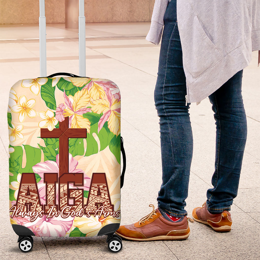 Samoa AIGA Floral Theme Luggage Cover Always In God's Arms