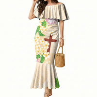 Samoa AIGA Floral Theme Mermaid Dress Always In God's Arms