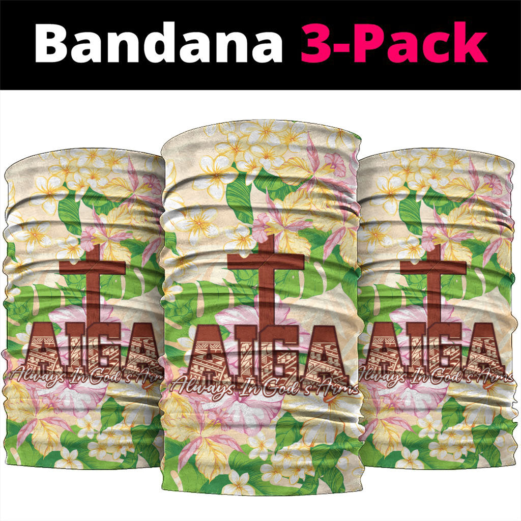 Samoa AIGA Floral Theme Neck Gaiter Always In God's Arms