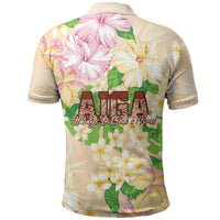 Samoa AIGA Floral Theme Polo Shirt Always In God's Arms
