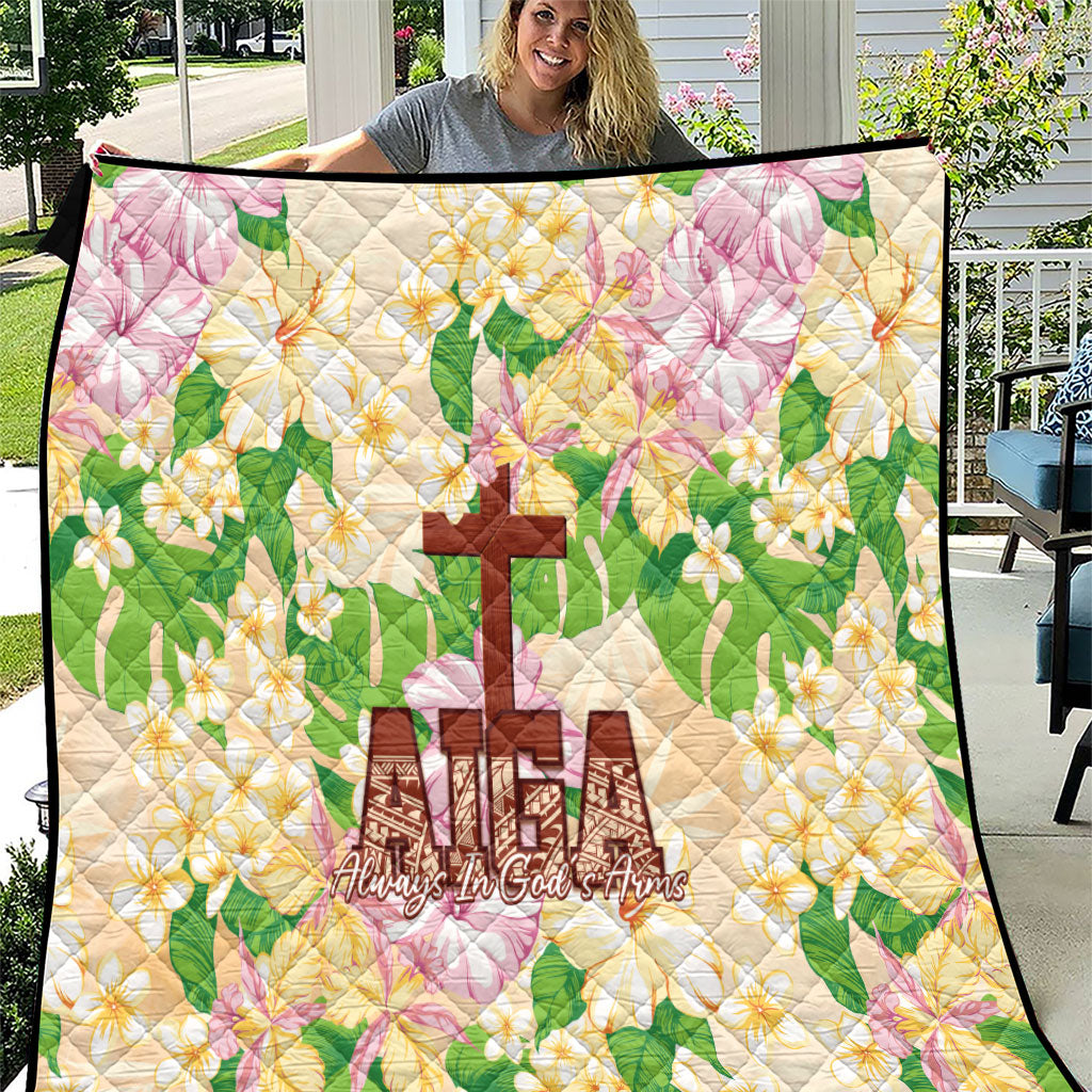 Samoa AIGA Floral Theme Quilt Always In God's Arms