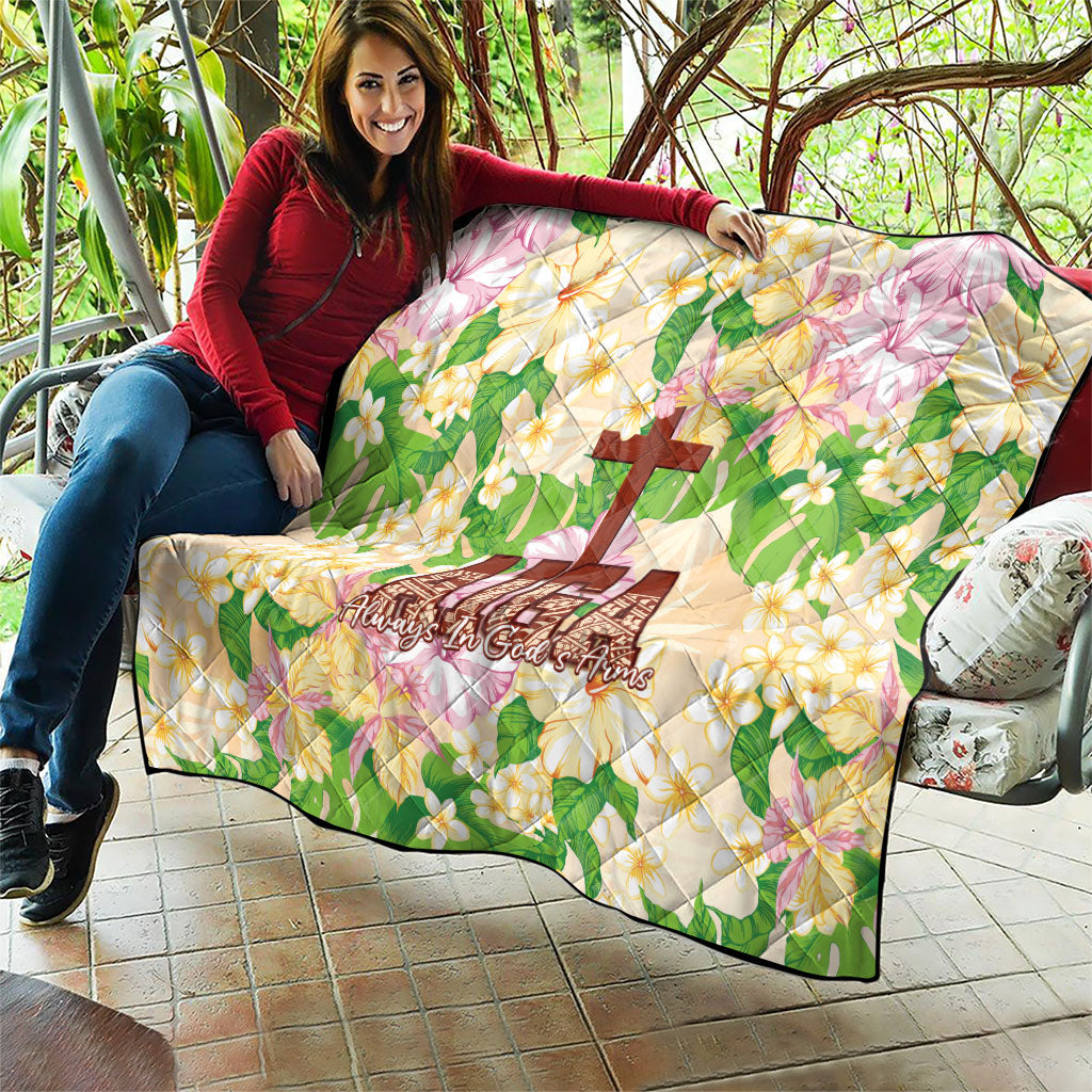 Samoa AIGA Floral Theme Quilt Always In God's Arms