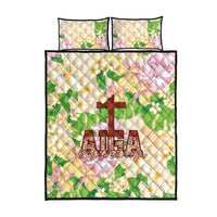 Samoa AIGA Floral Theme Quilt Bed Set Always In God's Arms
