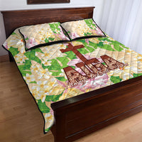 Samoa AIGA Floral Theme Quilt Bed Set Always In God's Arms