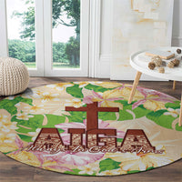 Samoa AIGA Floral Theme Round Carpet Always In God's Arms