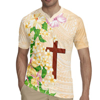 Samoa AIGA Floral Theme Rugby Jersey Always In God's Arms