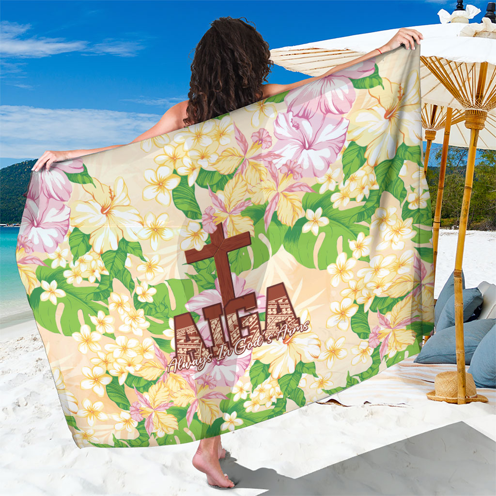 Samoa AIGA Floral Theme Sarong Always In God's Arms