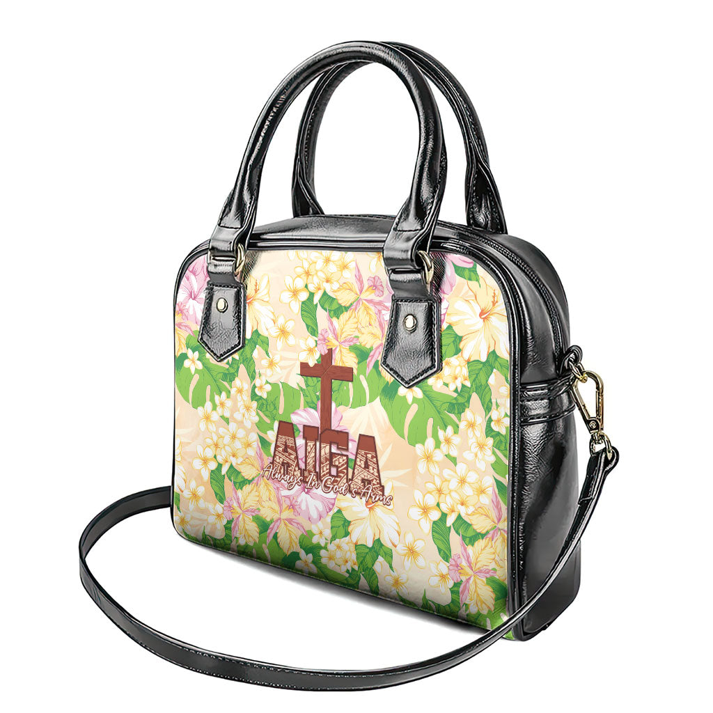 Samoa AIGA Floral Theme Shoulder Handbag Always In God's Arms