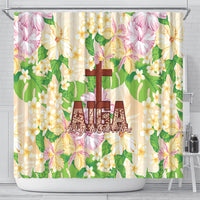 Samoa AIGA Floral Theme Shower Curtain Always In God's Arms