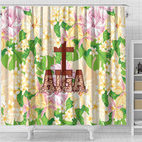 Samoa AIGA Floral Theme Shower Curtain Always In God's Arms
