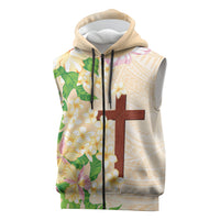 Samoa AIGA Floral Theme Sleeveless Zip Hoodie Always In God's Arms