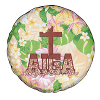 Samoa AIGA Floral Theme Spare Tire Cover Always In God's Arms