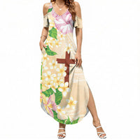Samoa AIGA Floral Theme Summer Maxi Dress Always In God's Arms