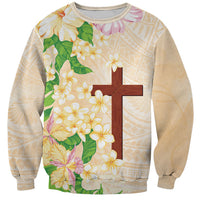 Samoa AIGA Floral Theme Sweatshirt Always In God's Arms