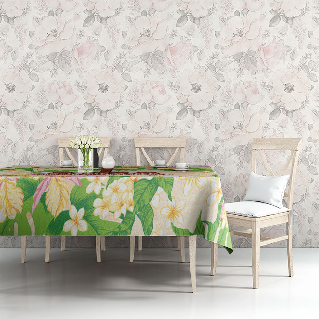 Samoa AIGA Floral Theme Tablecloth Always In God's Arms