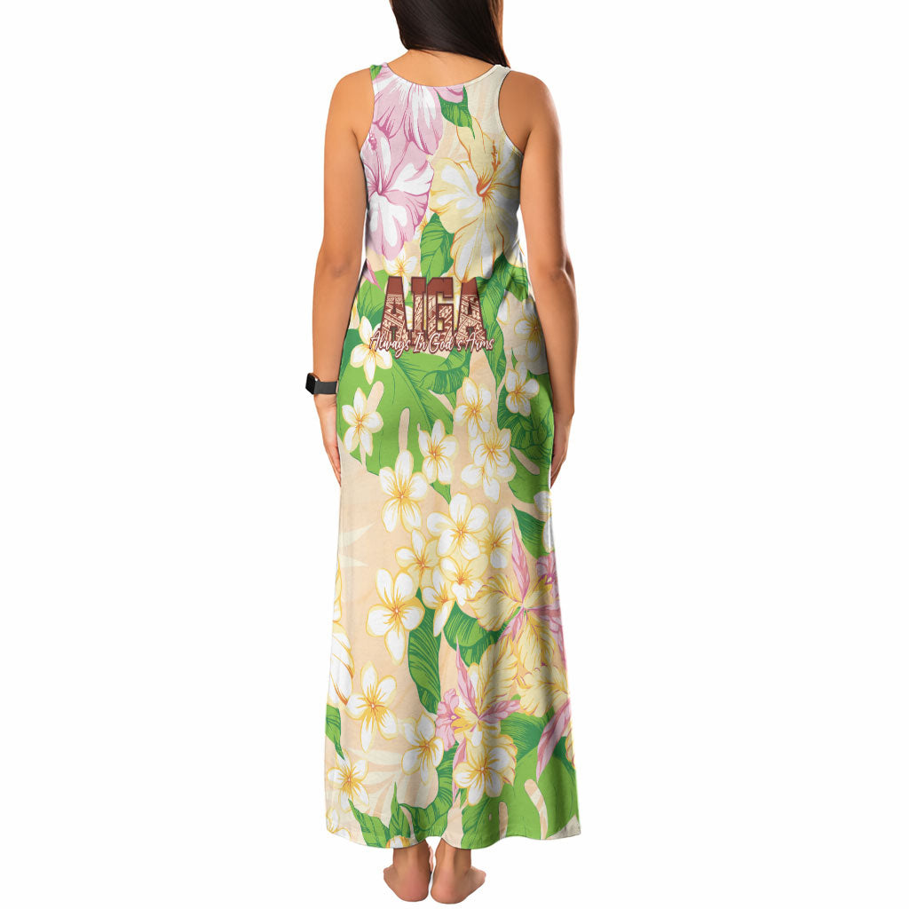 Samoa AIGA Floral Theme Tank Maxi Dress Always In God's Arms