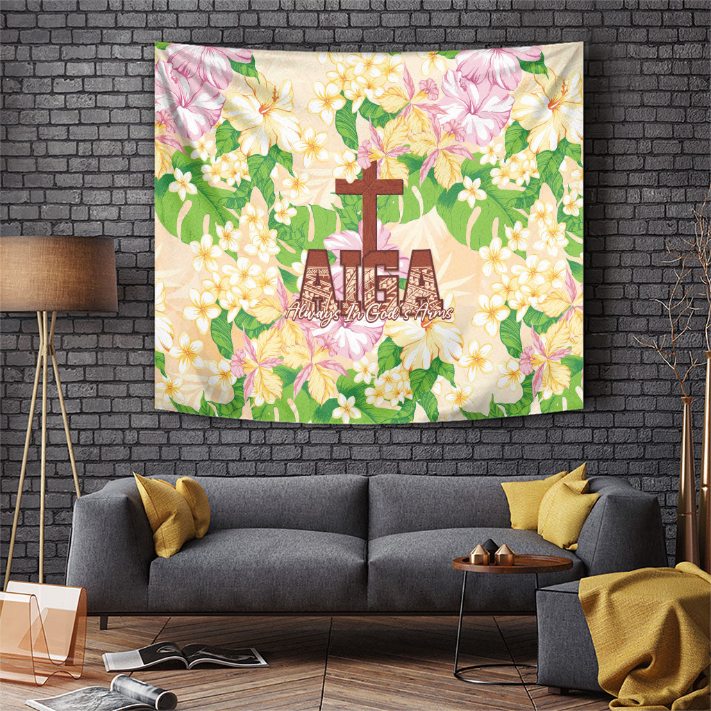 Samoa AIGA Floral Theme Tapestry Always In God's Arms LT7 Multicolor - Polynesian Pride