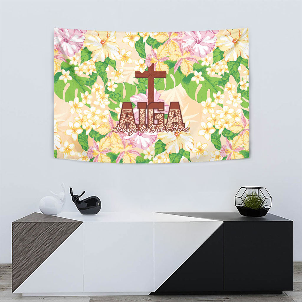 Samoa AIGA Floral Theme Tapestry Always In God's Arms