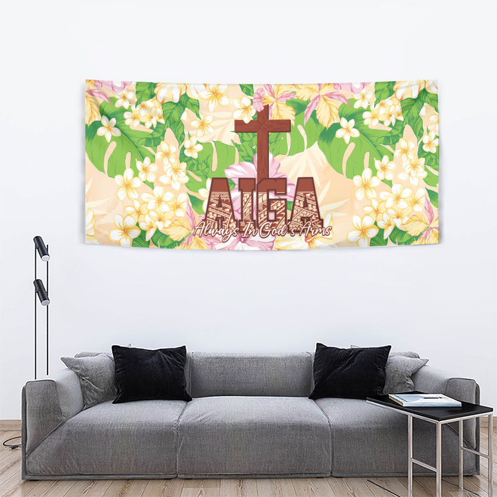 Samoa AIGA Floral Theme Tapestry Always In God's Arms