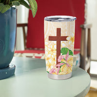 Samoa AIGA Floral Theme Tumbler Cup Always In God's Arms
