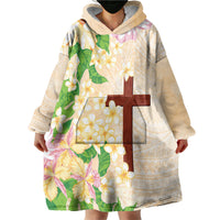 Samoa AIGA Floral Theme Wearable Blanket Hoodie Always In God's Arms