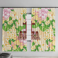 Samoa AIGA Floral Theme Window Curtain Always In God's Arms