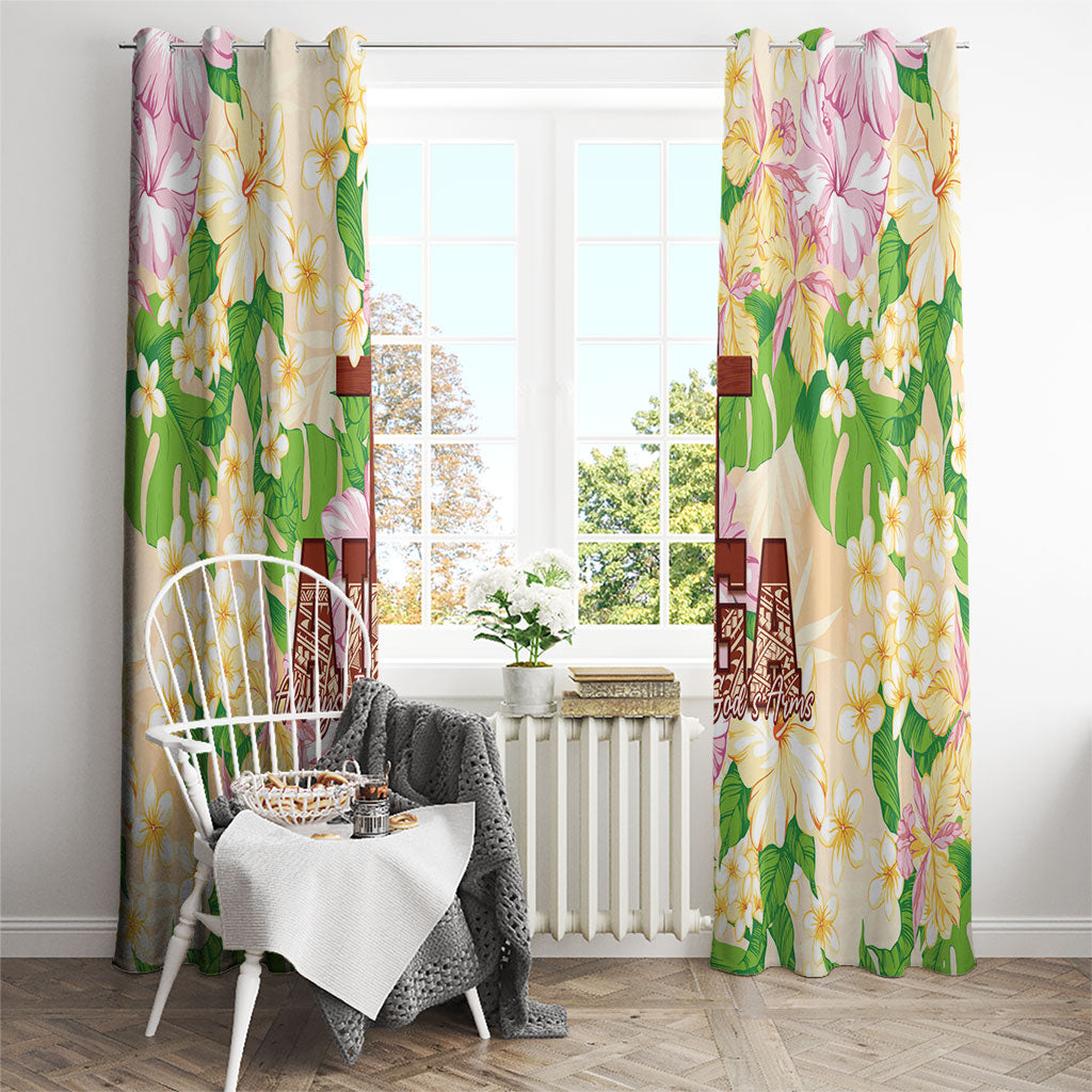 Samoa AIGA Floral Theme Window Curtain Always In God's Arms
