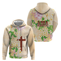 Samoa AIGA Floral Theme Zip Hoodie Always In God's Arms