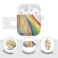 Pasifika Samoa Siapo Malu Tattoo Inspired AirPods Case Fa'afafine Rainbow Theme