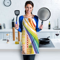 Pasifika Samoa Siapo Malu Tattoo Inspired Apron Fa'afafine Rainbow Theme