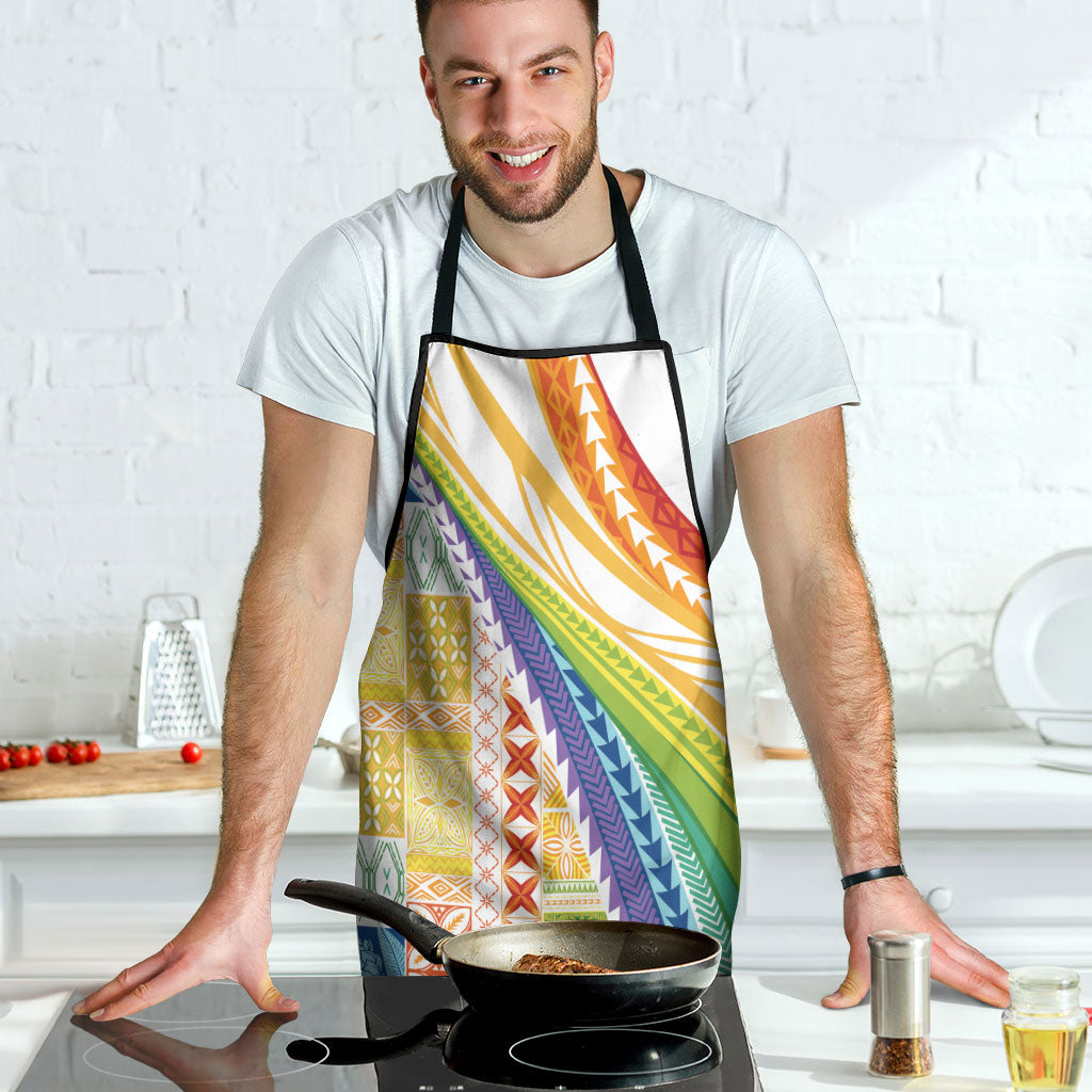Pasifika Samoa Siapo Malu Tattoo Inspired Apron Fa'afafine Rainbow Theme