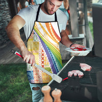 Pasifika Samoa Siapo Malu Tattoo Inspired Apron Fa'afafine Rainbow Theme