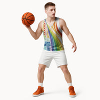 Pasifika Samoa Siapo Malu Tattoo Inspired Basketball Jersey Fa'afafine Rainbow Theme