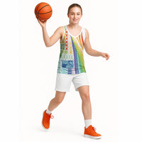 Pasifika Samoa Siapo Malu Tattoo Inspired Basketball Jersey Fa'afafine Rainbow Theme