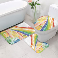 Pasifika Samoa Siapo Malu Tattoo Inspired Bathroom Set Fa'afafine Rainbow Theme
